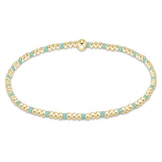 Egirl Hope Sincerity Pattern 2mm Bead Bracelet - Mint
