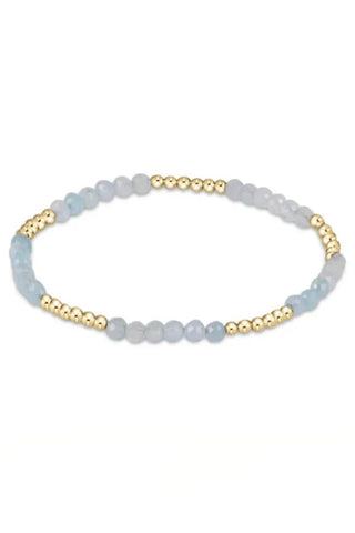 Enewton Blissful Pattern 2.5mm Bead Bracelet - Aquamarine