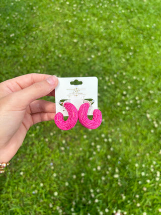 35MM Wrapped Raffia Hoops