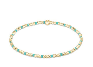 Enewton Hope Sincerity Pattern 2mm Bead  Bracelet - Turquoise