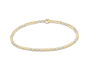 Egirl Hope Sincerity Pattern 2mm Bead Bracelet - White