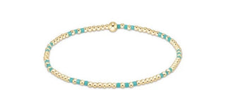 Enewton Hope Joy Pattern 2mm Bead Bracelet - Turquoise
