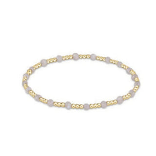 Enewton Gemstone Gold Sincerity Pattern 3mm Bead Bracelet - Moonstone