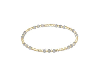 Enewton Gemstone Gold Joy Pattern 3mm Bead Bracelet - Labradorite