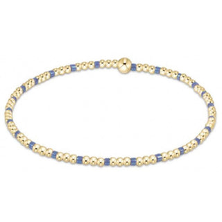 Egirl Hope Sincerity Pattern 2mm Bead Bracelet - Bright Blue