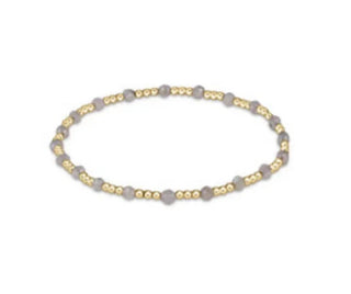 Enewton Gemstone Gold Sincerity Pattern 3mm Bead Bracelet - Labradorite