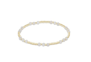Enewton Gemstone Gold Joy Pattern 3mm Bead Bracelet - Moonstone
