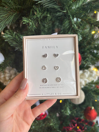 A Littles & Co. Life’s A Charm Silver Plated Earring Set