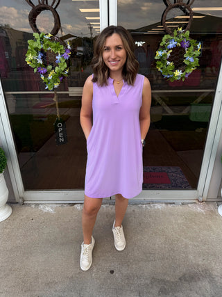 Dear Scarlett Elegant Solid Colored Dress