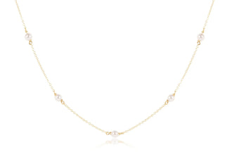 Enewton Choker Simplicity Chain Gold - 4mm Pearl