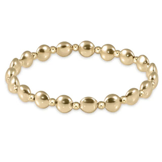 Enewton Honesty Gold Grateful Pattern 6mm Bead Bracelet