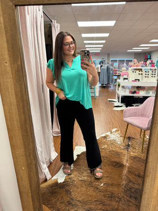 Dear Scarlett Lizzy Flutter Top With Back Pleating - Curvy