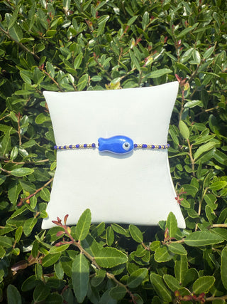 Cobalt Lucky Fish Bracelet