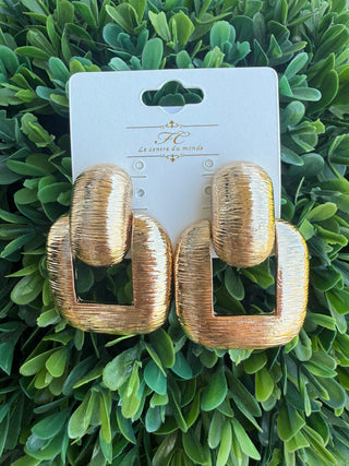 Textured Door Knocker Earrings