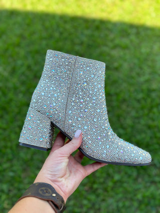 Corky’s Lit Clear Rhinestone Booties