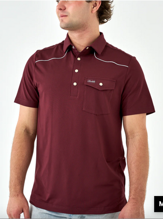 Burlebo Pearl Snap Performance Polo