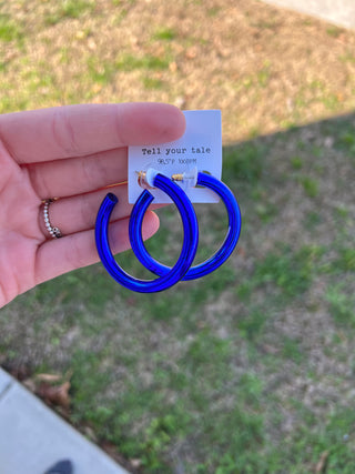40MM Blue Hoops