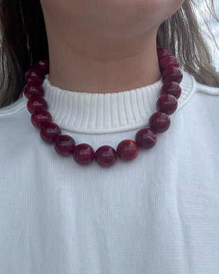 Beaufort Beaded Necklace - Garnet