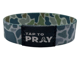 Tap To Pray™ Wristbands - River Rock Camo Moss & Slate