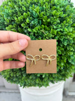 Gold Bow Earrings