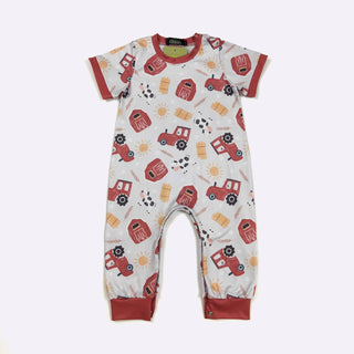 Rural Red Boy Romper