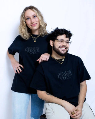 Jesus Loves You 3-D Puff Print T-Shirt