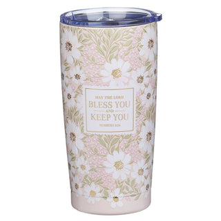 Tumbler SS Floral The Lord Bless You and Keep You Numbers 6:24
