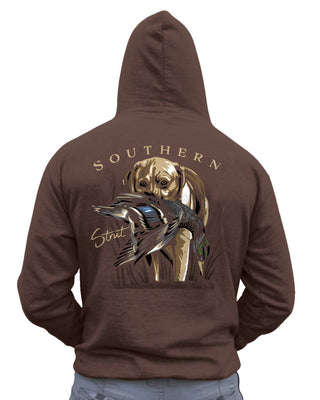 Southern Strut Dog and Duck Sketch Hoodie