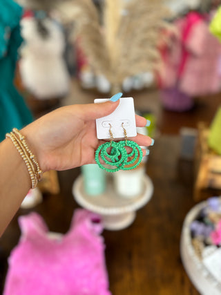 Crochet Circle Ring Earrings