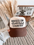 Raised on 90s Country DTF Printed Brown & Tan Trucker Hat