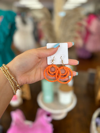 Crochet Circle Ring Earrings