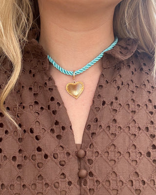 True Blue Heart Necklace