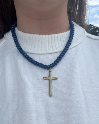 Faithful Heart Necklace - Cobalt