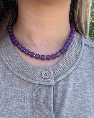 Gemma Beaded Necklaces - Amethyst