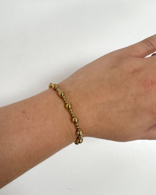 ISLA 24/7 Stretch - 3+6 MM Plain Bead Combo 3/1 - Gold