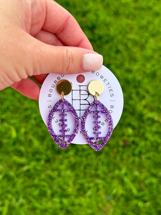 Acrylic Football Earrings