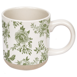 Green Delft Stoneware Coffee Mug