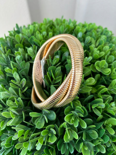 2 Row 12mm Omega Bangle Bracelet