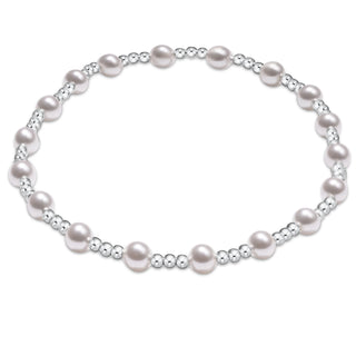 Enewton Classic Sincerity Pattern Sterling 4mm Bead Bracelet - Pearl