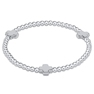 Enewton Signature Cross Sterling Pattern 3mm Bead Bracelet - Sterling