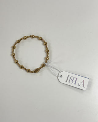 ISLA 24/7 Stretch - 3+6 MM Plain Bead Combo 3/1 - Gold
