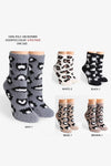 Womens Leopard Print Soft Fuzzy Socks