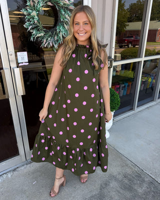 Pretty In Olive Dress