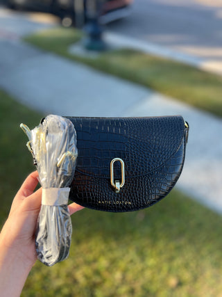 Katie Loxton Mini Crocodile Saddle Bag