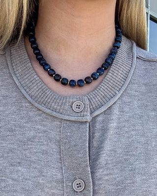 Gemma Beaded Necklace - Midnight