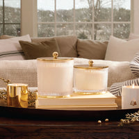 Frasier Fir Gilded Frosted Glass Candle