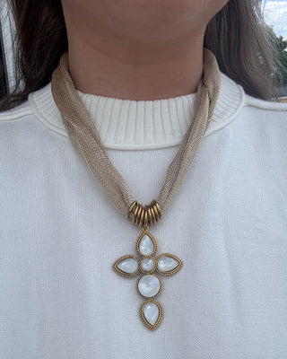 Ivory Grace Cross Necklace