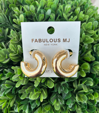 Gold Thick Hoops