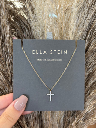 Ella Stein Believe Cross Diamond Pendant Necklace