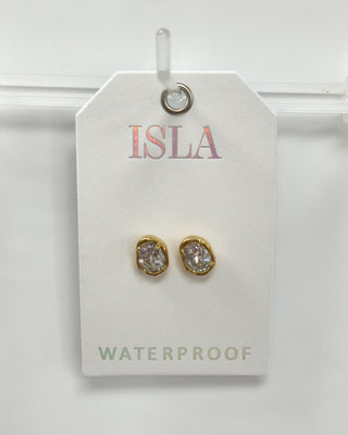 ISLA Crystal Collections The Sea Stone Stud Earrings